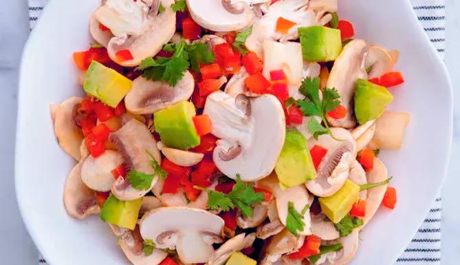 Ceviche de Champiñones Para Diabéticos