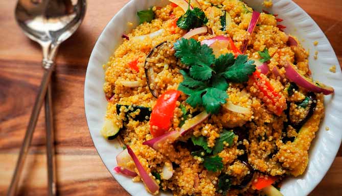 ensalada de quinoa para diabéticos