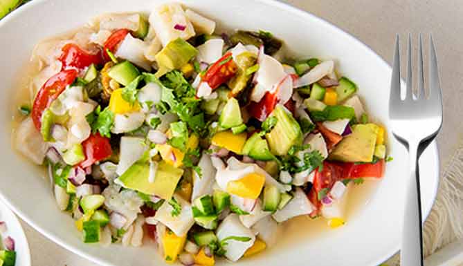 ceviche de coco para diabéticos