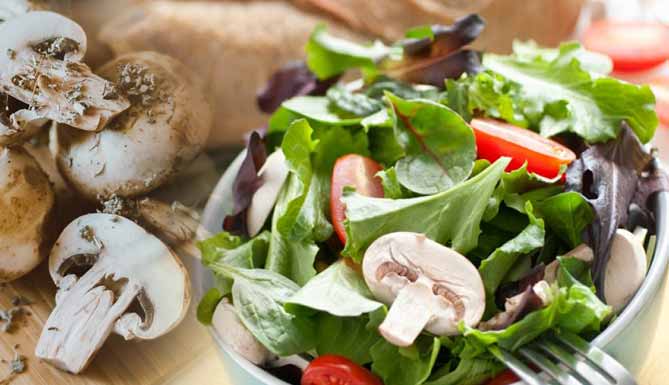 ensalada de champiñones para diabéticos