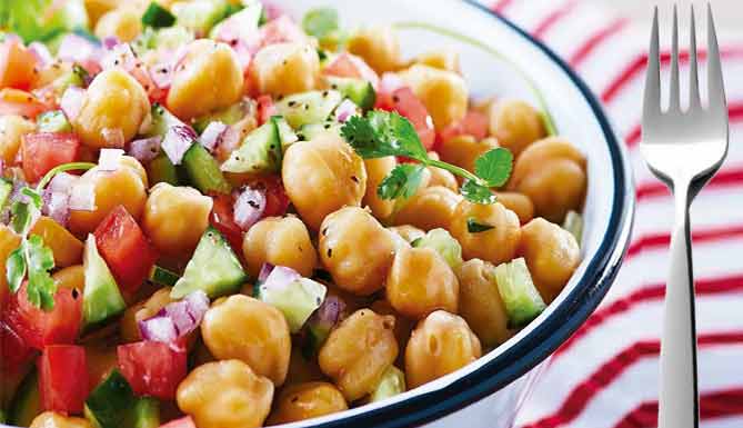 ensalada de garbanzos para diabéticos