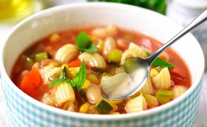 sopa de minestrone para diabéticos